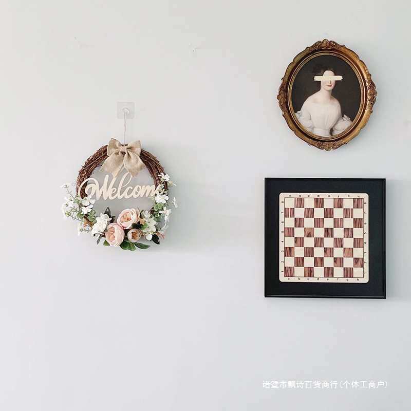 韩式花环挂式餐厅服装店墙面装饰欢迎卧室门入户门蝴蝶结挂件装饰