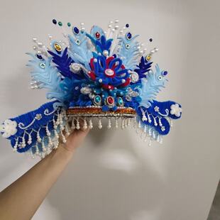 出租凤冠扭扭棒手工头饰戏曲头饰状元帽京剧头饰拍照表演走秀幼儿
