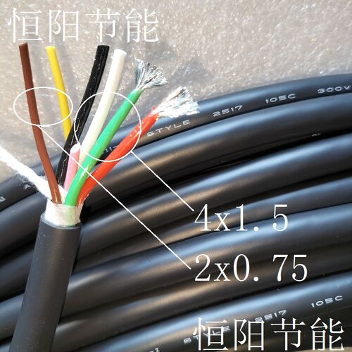 日本进口6芯电缆线4x15+2x075平方电源线刹车线拖链铁氟龙高柔