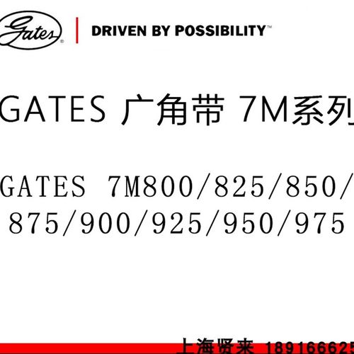 美国进口盖茨GATES广角皮带7M850 7M875 7M900 7M925 7M950 7M975
