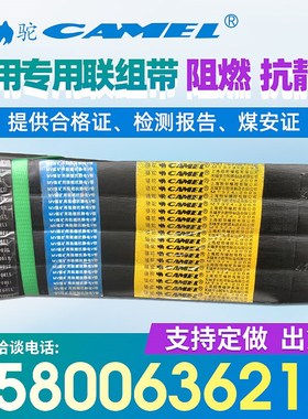 上海骆驼牌煤矿专用联组带阻燃抗静电8V5080-4L SPC5600-4L 5380