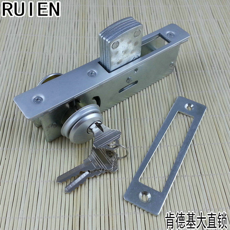 肯德基 麦当劳 加重型专用铝合金地锁 玻璃有框门锁 平开门锁
