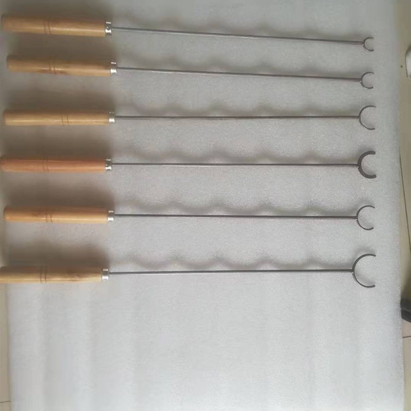 不锈钢镍络坩h埚钳圆口钳园头钳坩埚叉高温马弗炉干锅取样送样夹