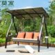 莫家户外秋千庭院花园阳台家用吊椅室外编藤铁艺三双人摇椅荡秋千