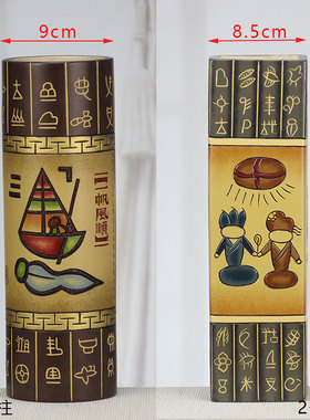 中式民族特色工艺品博古架摆件古董架书柜摆件办T公室装饰干花花