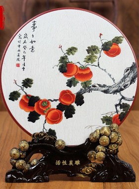 新中式摆件复古工l艺品客厅书房间中国风古典装饰品玄关博古架摆