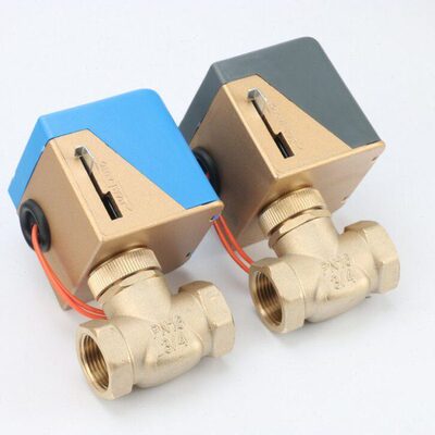 VA7010-8503江森款电动二通阀中央空调风机盘管两通电磁阀6分DN20