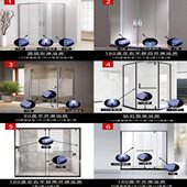 淋浴房密封条圆弧180平移平开钻石左右平移套餐挡水条磁135度h条