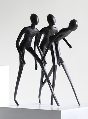 现代轻奢家居软装工艺品电视柜书柜酒店样板房玄关桌X面仿人物摆