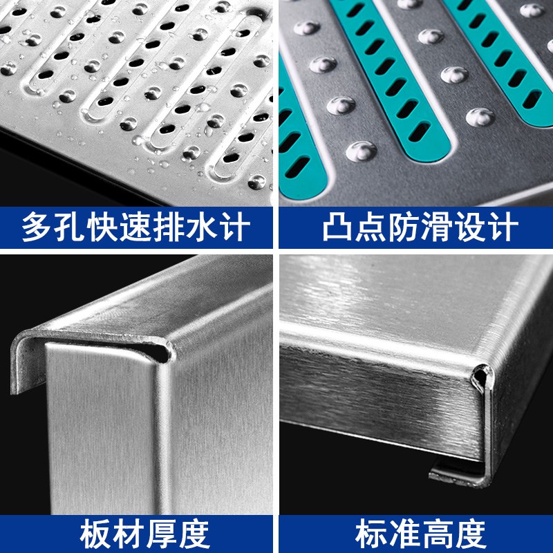 304不锈钢地沟盖板厨房下水道排水沟雨J水篦子201格栅井盖防鼠