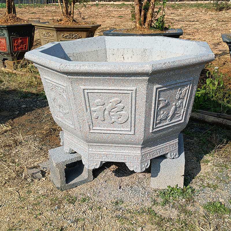 罗马柱水泥花盆模具大号八方形玻璃钢盆景模具底部灌浆浏河创新订