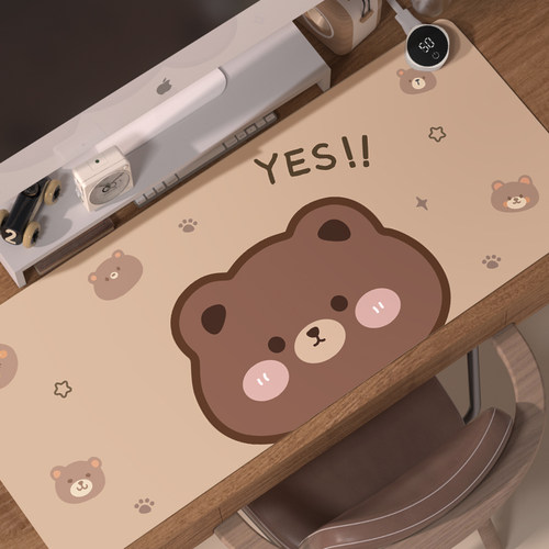 加热滑鼠垫办公室电脑桌面超大号暖手发热垫学生写字加热保暖桌垫