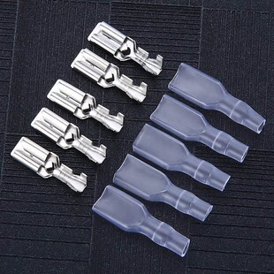 4.8 护套 2.8插拔式 插簧 电线连接器公母头套盒 冷压接线端子 6.3