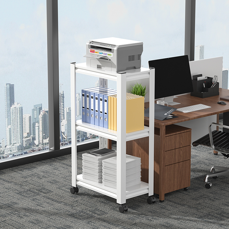 打印机置物架落地多层多功能家用金属收纳架子儿童书架隔板