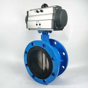 气动法兰式蝶阀 D641X-16Q软密封阀门DN50 65 80 100 150 250 300