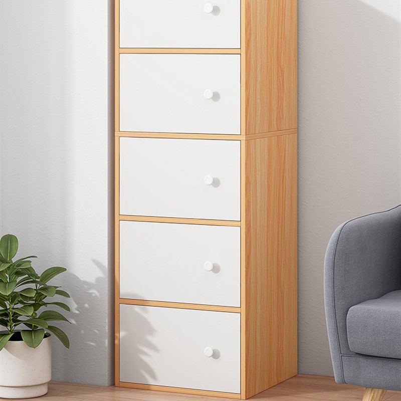 书架书柜置物架落地卧室柜子收纳柜家用客厅置物柜窄收纳柜五斗柜