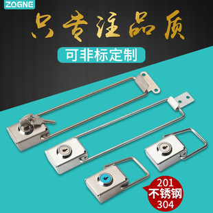304不锈钢广告灯箱锁候车亭锁公交站台锁滚动灯箱扣锁搭扣锁LED箱