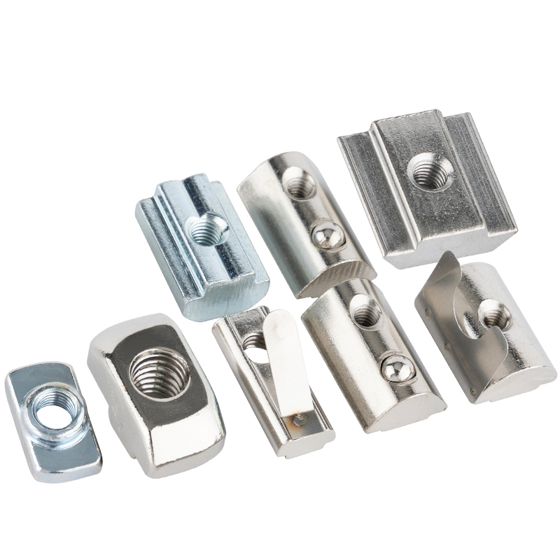 铝挤型材料欧标T型螺母大全弹珠国标滑块螺帽弹簧片螺丝帽配件M3M