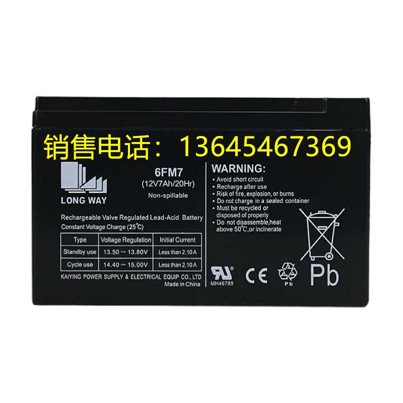 LONG WAY龙威蓄电池6FM7.2/12V7.2/7/7.5/12V9AH音响童车电瓶