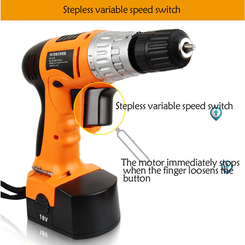 充电家用冲击钻18v手电钻电转手钻手电转钻电动螺丝刀