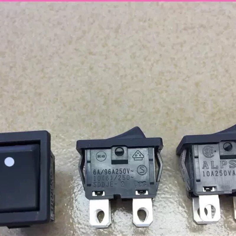 进口日本ALPS船型开关SDDJE-2翘板开关15*21四脚二档电源开关10A