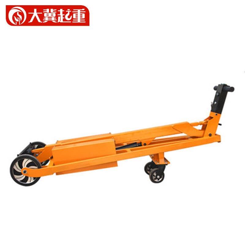 便携式小型电动升降车可折叠搬运车家用油桶搬运车叉车手推装卸车