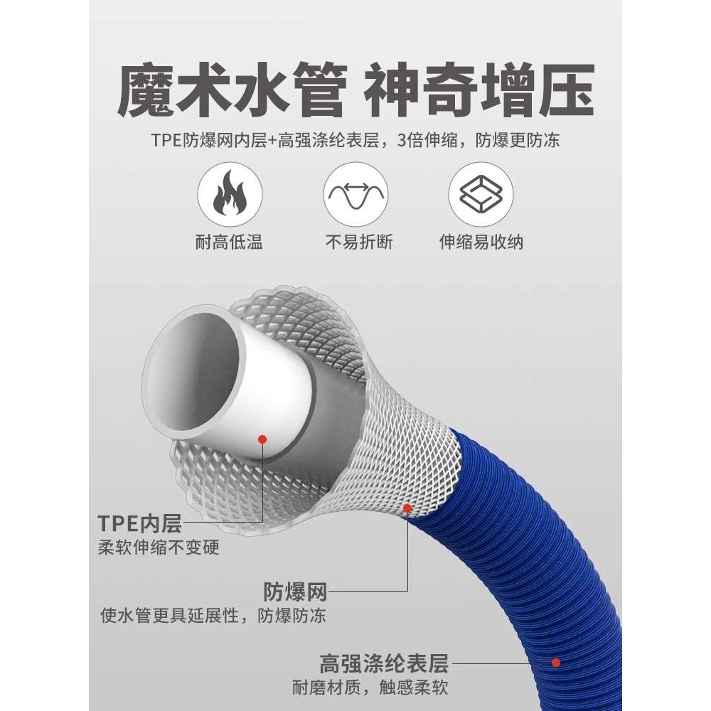 伸缩水管洗车软管家用高压自动收纳浇花专用冲洗地面阳台防冻防爆