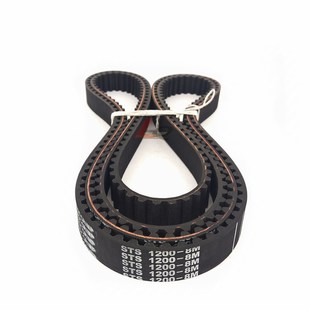 YU加厚海绵彩胶150DS双面齿DA RPP STD 橡胶同步带S8M1200STS