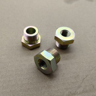 补申外丝M22*1.5-转内丝PT1/4-19牙(2分液压铁接头外表镀锌0222