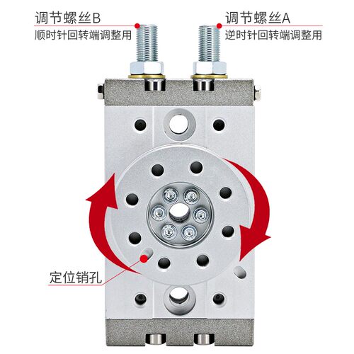 MSQB旋转气缸90度可调节角度摆动180度10A/20A30A50A气动回转摆台