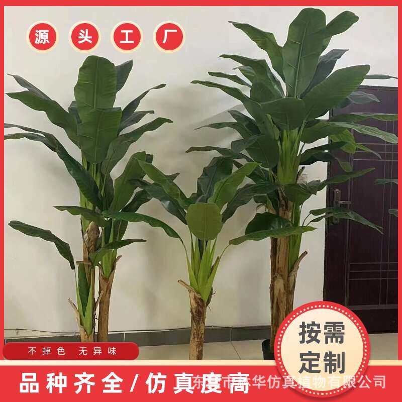 仿真芭蕉树 仿真绿植盆栽 室内客厅酒店装饰 热带仿真香蕉树