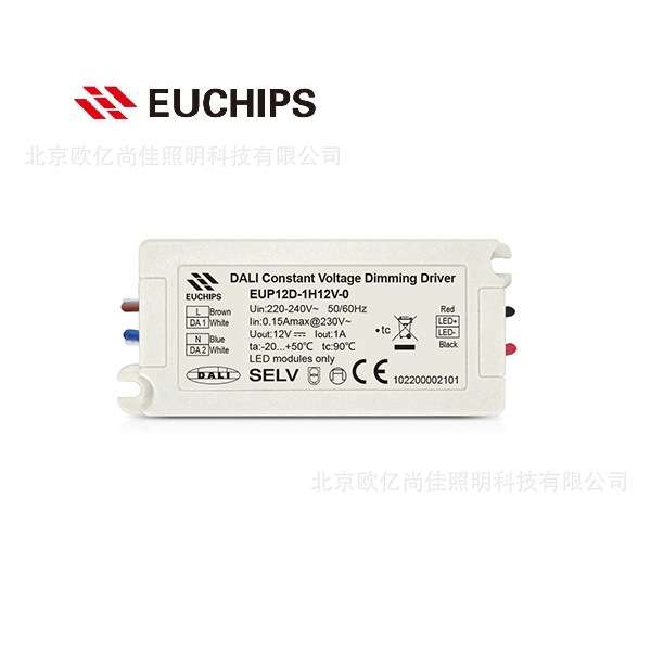 EUCHIPS 欧切斯 DALI EUP12D-1H12V-0 12W 12V灯带恒压调光驱动