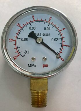 负压表 真空表 绝压表 -14-0psi  -0.1-0mpa Y-60 直径60mm 径向