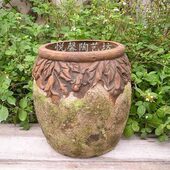 庭园景观陶器 咖啡厅装 古朴自然鲜苔风格 餐厅 饰品 做旧花器 欧式