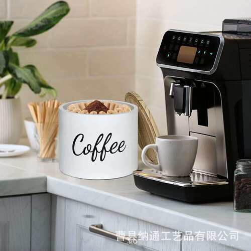 咖啡过滤器木盒收纳盒美式乡村复古咖啡存储容器家用收纳盒木盒