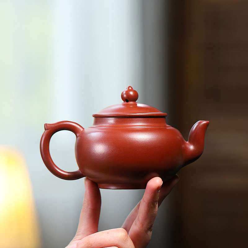 宜兴紫砂壶纯手工泡茶壶功夫茶具大红袍笑樱壶250cc禅意保温