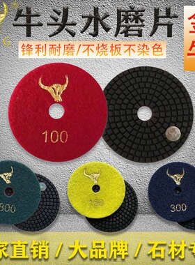 小蚂蚁水磨片石材抛光片大理石材打磨抛片瓷砖翻新片金刚石100mm