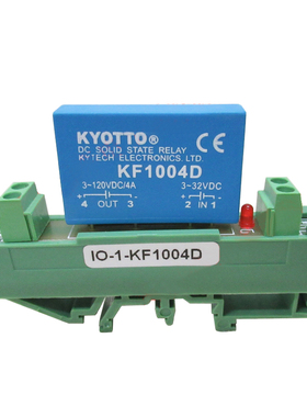 直流控制KYOTTO固态继电器模组4A3-120VDC导轨安装IO-1-KF1004D