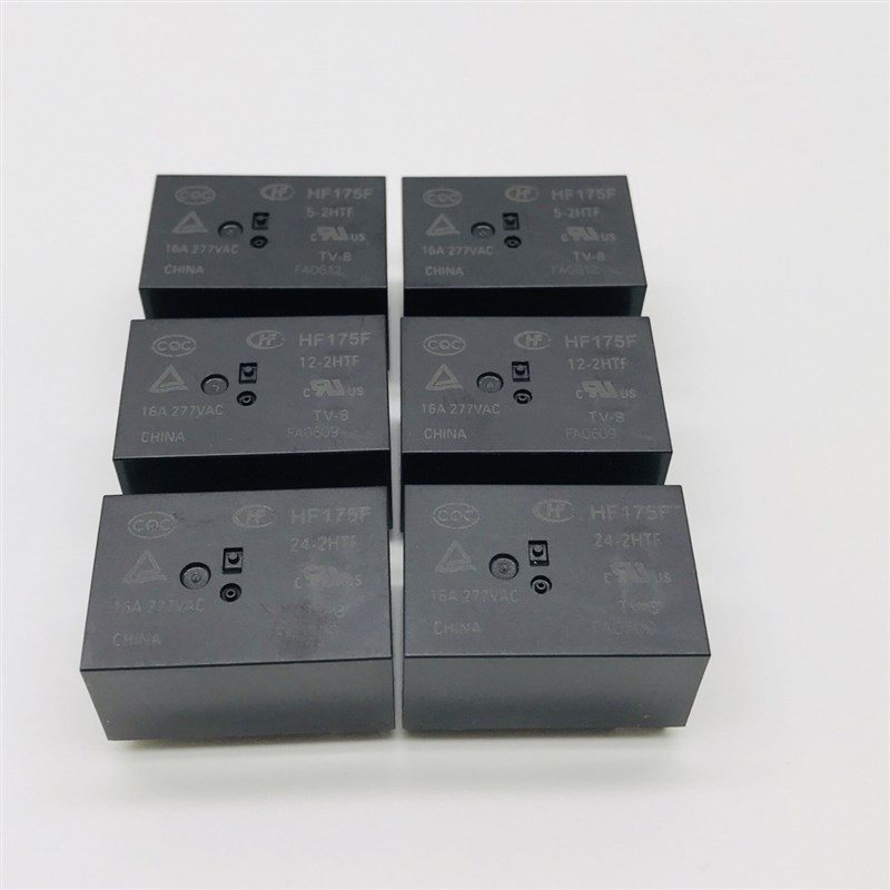HF175F-5/12/24-2HTF两组常开16A277VAC宏发小型大功率直流继电器