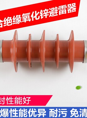 氧化锌避雷器10KV国标HY5WS-17/50高压户外复合绝缘一体式避雷器