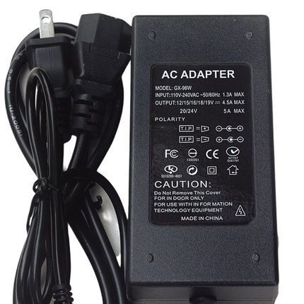 96W电源 12~24V适配器多功能笔记本电脑充电器通用电源可调电压