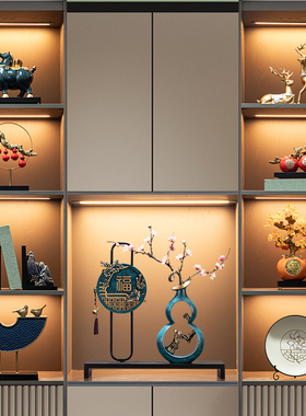 领导高档办公室摆件总经理酒柜老板柜新中式高端T装饰品轻奢高级