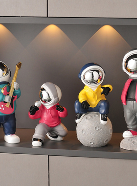 创意太空人太空人小摆件客厅电视柜酒柜儿童房间桌面家居软装饰品