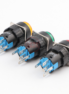 自复为平钮按钮开关LA16Y-11D   16mm带灯不带锁