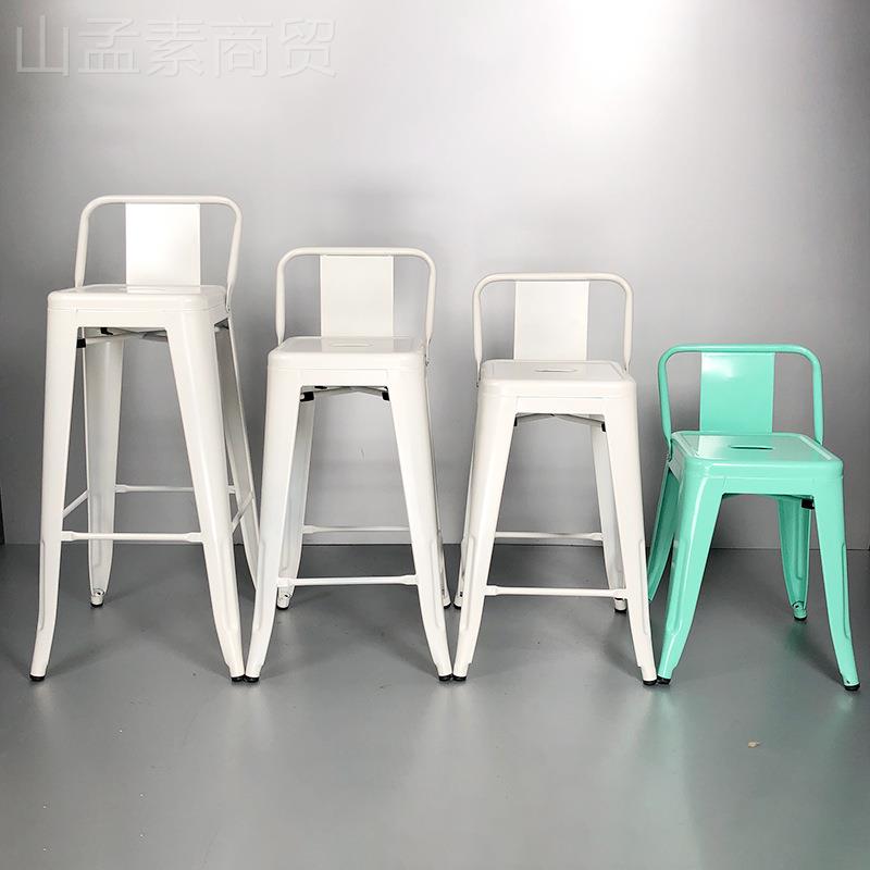 工业风金属皮吧凳椅高脚凳简约铁艺家用吧椅T3503餐厅等吧位铁凳