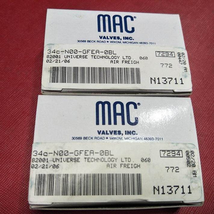 MAC电磁阀34C-NOO-GFEA-OBL 34C-N00-GFEA-0BL 7294选色机电磁阀