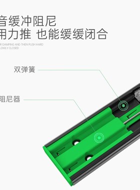 SRBE51-L305/356/406/45w7/508/559/610/660/711钢制抽屉三节滑轨