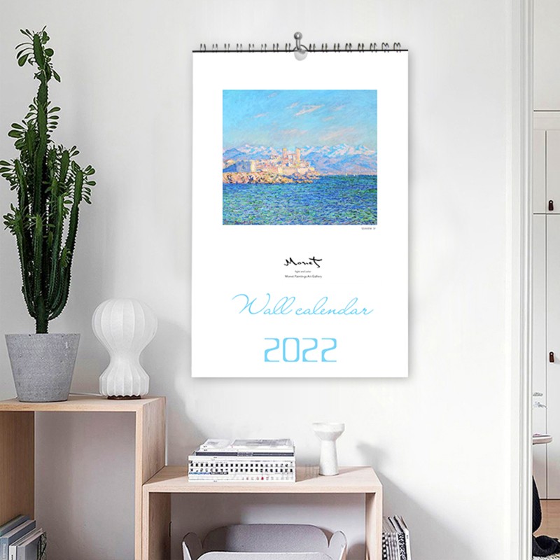 2022年虎年油画挂画名画挂历款家用格子手撕月历日历定做定