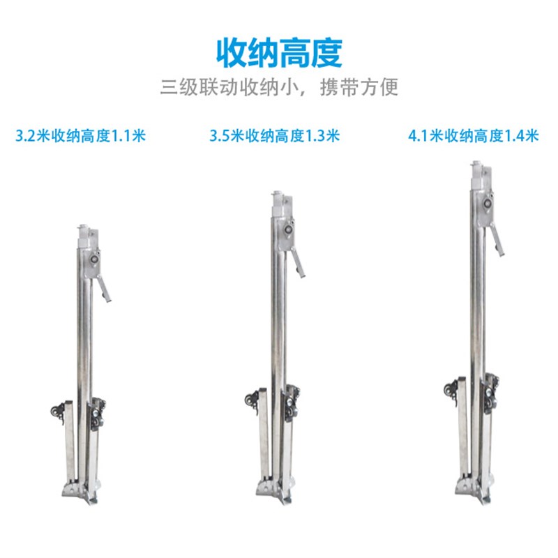 不锈钢装灯神器升降支架助手灯具安装工具加厚链条承重折叠升降架