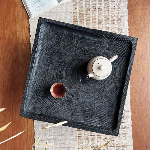 日式实木碳化飘窗茶桌小桌茶几榻榻米矮几茶台矮桌小桌子炕桌炕几